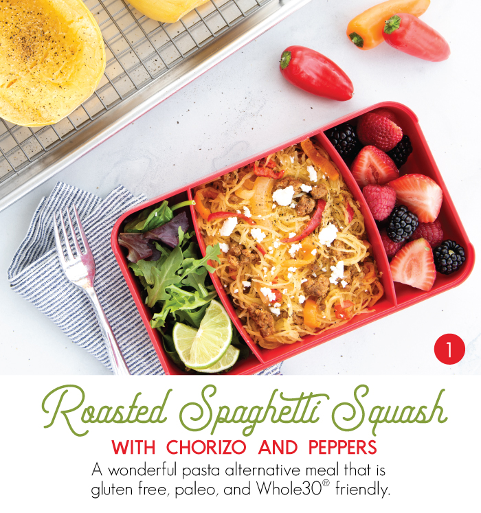 Roasted Spaghetti Squash with Chorizo and Peppers-recipe
