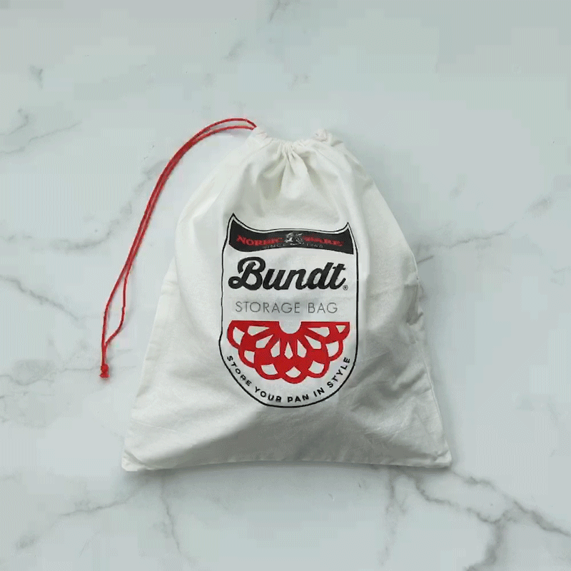 Bundt Bag GIF- Bundt pan moving in and out of bag