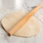 Wooden French Rolling Pin on dough