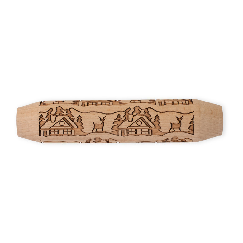 Woodland Cottage Embossing Rolling Pin View 1