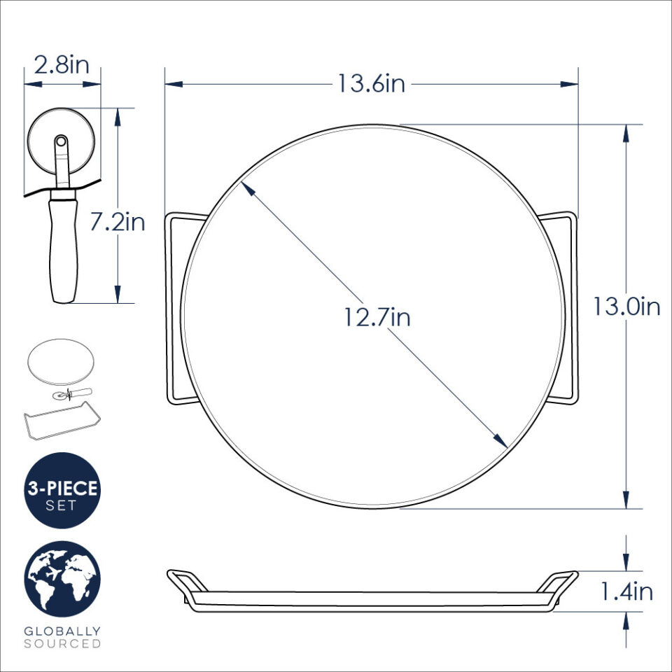 13 Inch Pizza Stone Set Pizza Pans Nordic Ware
