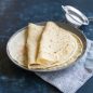 Crepes on a plate, folded