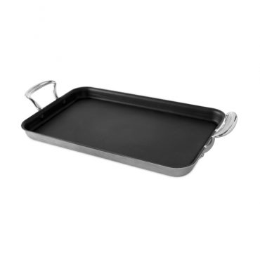 Two Burner High-Sided Griddle with two large handles and 1" sides