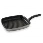 Searing Square Grill Pan with ribbed surface and handle