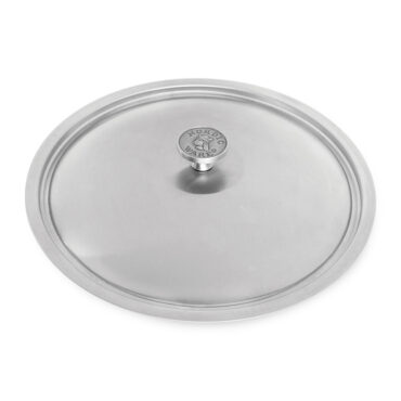 12" Stainless Steel Lid with logo knob