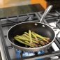 asparagus in Flare saute pan on stove top