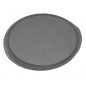 Cast aluminum round reversible grill and griddle, reverse flat side