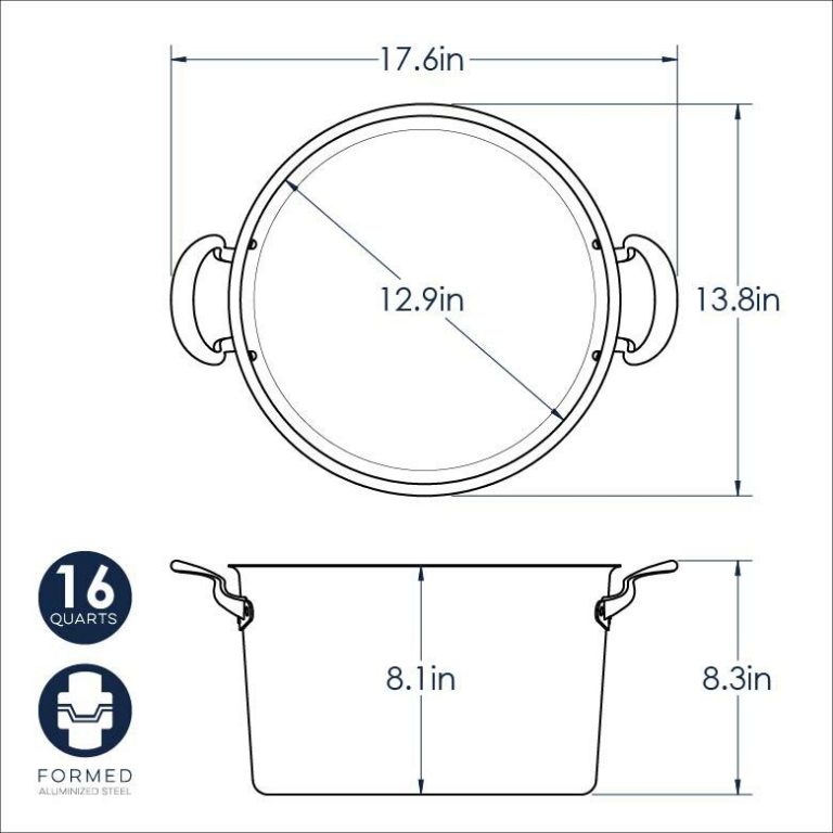 16 Qt Stock Pot Aluminized Steel Cookware Nordic Ware