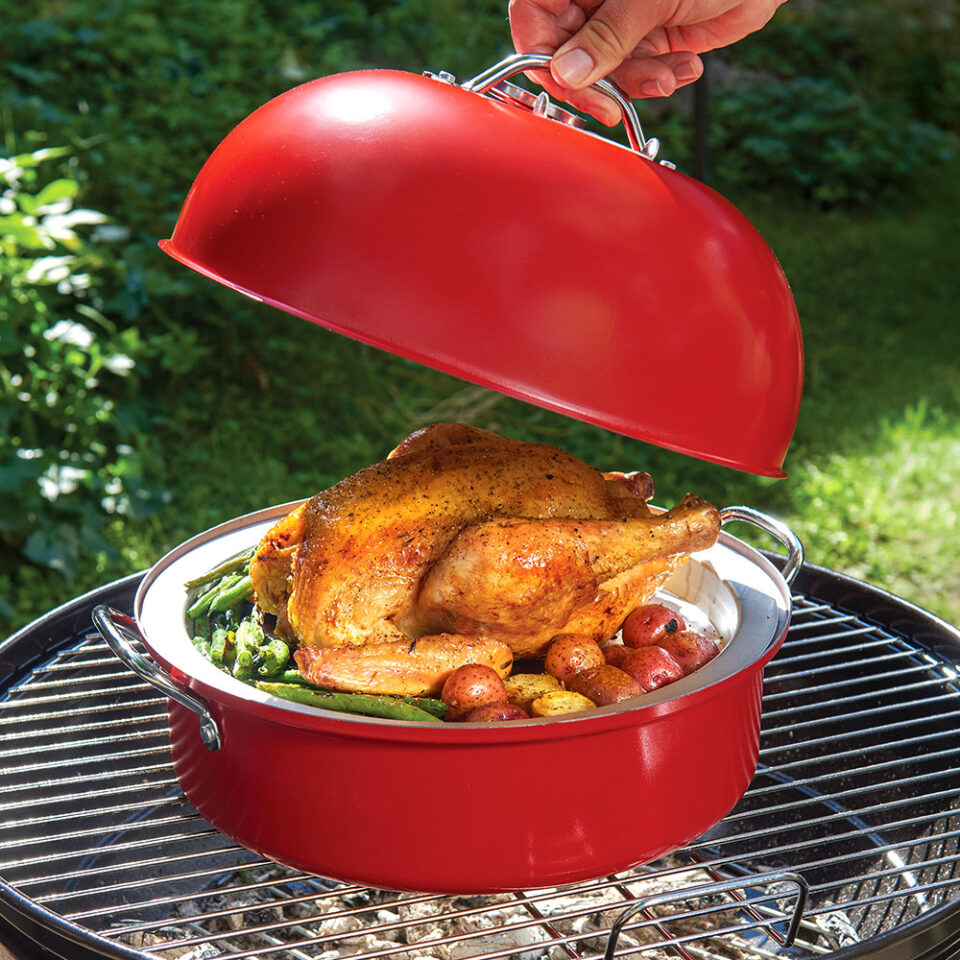 Red Kettle Smoker for Stovetop & Outdoor Cooking | Nordic Ware