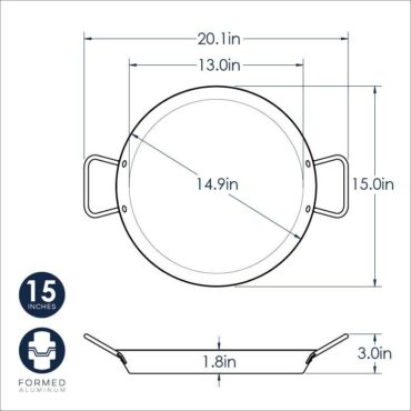 Dimensional Drawing Paella Pan