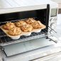 Nonstick Compact Muffin Pan in toaster oven with muffins
