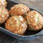 Baked muffins in dish