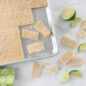 Baked Shortbread Bars and Lime wedges