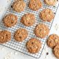 Baked cookies on grid