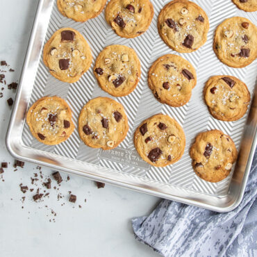 Chocolate chip cookies on Prism Big Baking Sheet