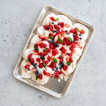 Naturals® Jelly Roll Pan with pavlova