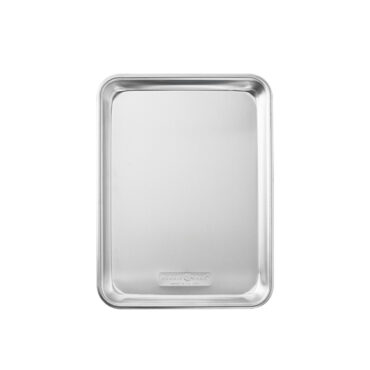 Nordic Ware Naturals aluminum quarter sheet baking pan, rectangular with raised rim, natural silver finish