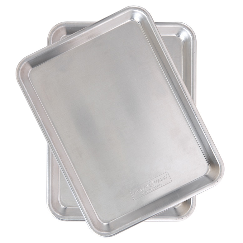Nordic Ware Natural Aluminum Commercial Bakers Half Sheet 2 pack Silver 2-Pack