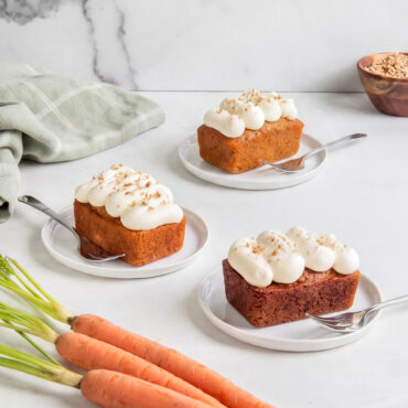 mini loaf carrot cakes made with nordic ware aluminum mini loaf pans