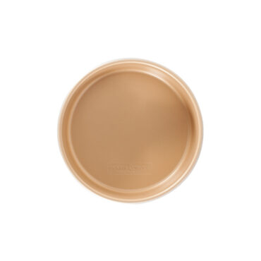 Nordic Ware 8-inch round aluminum cake pan with gold nonstick interior and natural silver exterior