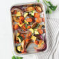 Roasted vegetables on eighth sheet pan
