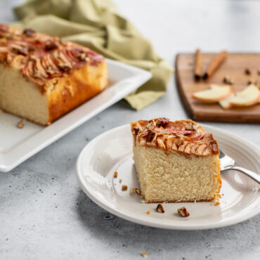 spice cake baked from Naturals® 8" Square Cake Pan