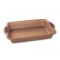 Freshly Baked 9" x 13" Copper Cake Pan with silicone grips