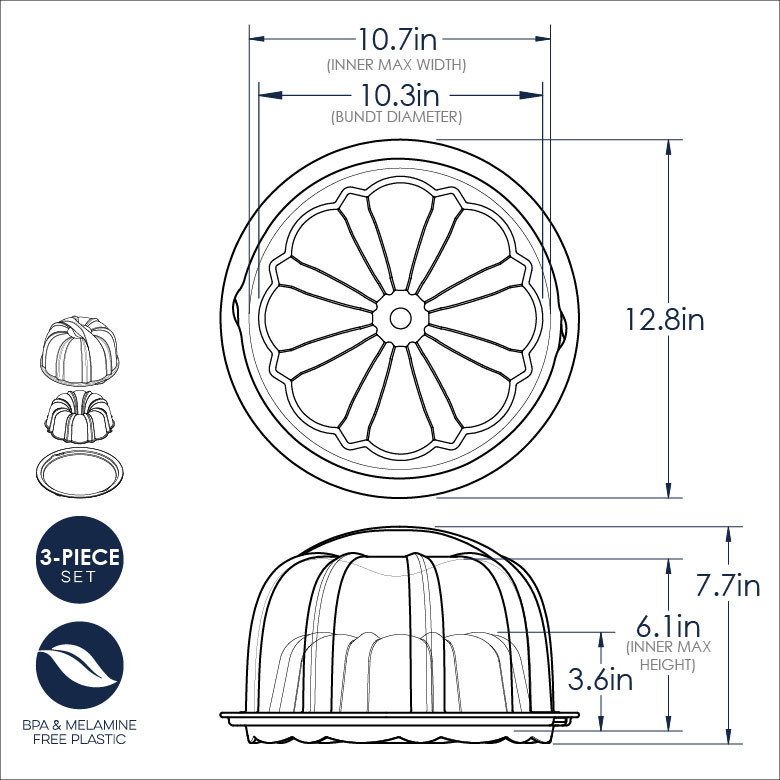 Bundt® Pan with Translucent Cake Keeper Nordic Ware