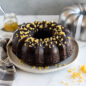 Baked Bundt with ginger candy pieces
