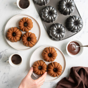 plain buntlette cakes made with nordic ware classic bundtlette cake pan
