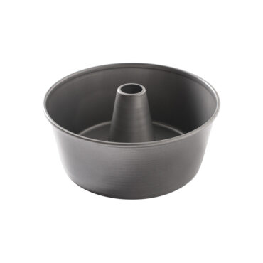 Nordic Ware ProForm aluminum angel food cake pan with removable bottom, silver finish, tube design
