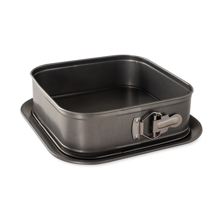 Patisse Extra Deep Square Springform Pan 6-1/4 x 6-1/4 or 16 cm x 16 cm and 3-3/8 or 8.5 cm Deep Nonstick charcoal Gray Color Profi Series 02919 