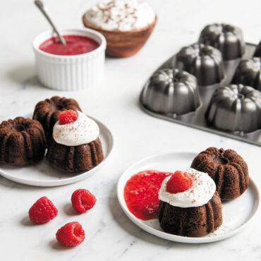 bundt brownie bites made with nordic ware bundt brownie pan