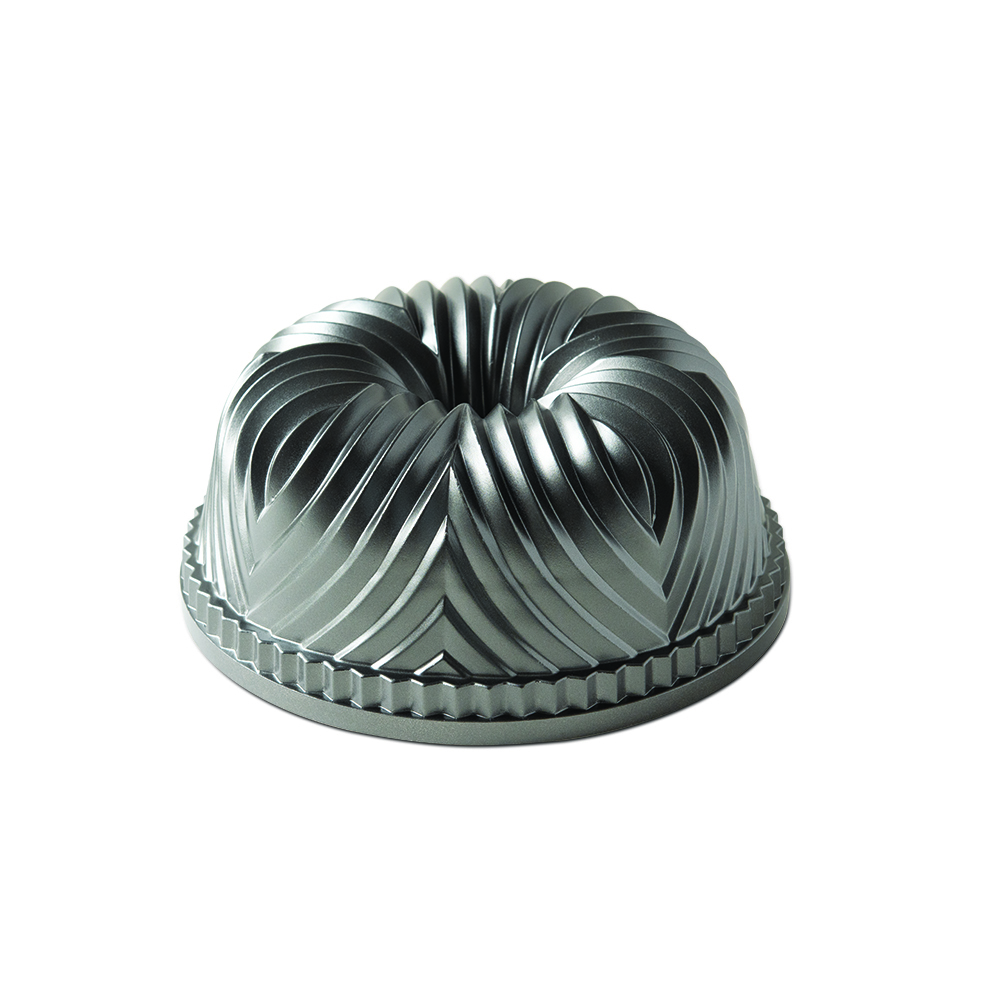 Nordic Ware Fleur-de-lis Bundt Pan, Silver Aluminum