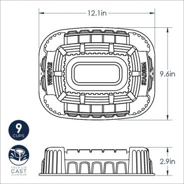 Stadium Bundt Dimensional Drawing