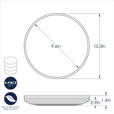 10 inch Picnic Plates dimensional drawing
