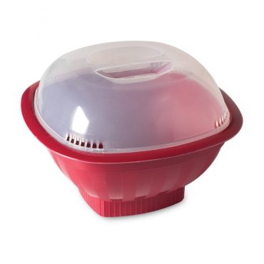 Pro Pop Popper, red bowl with vented dome lid
