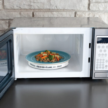 Compact Micro-Go-Round, Stir Fry, Inside Microwave