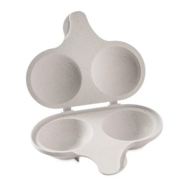 Pack of 2 Norpro Silicone Double Egg Poacher with Microwave Safe Lid 