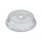 Heavy clear microwave safe plastic dome with vent holes, dinner plate size