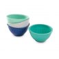 4 Piece Prep & Serve Mini Bowl Set in blue, turquoise, white and navy