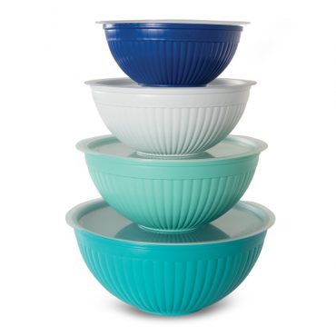 Nordic Ware Prep & Serve Mixing Bowl Set Coastal Colors 3-pc Set of 3 