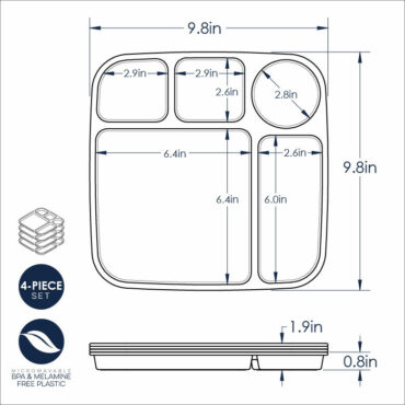 Dimensional Drawing Meal Trays