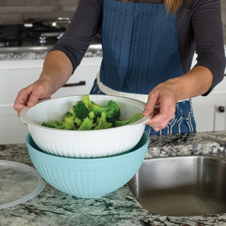 3in1 Colander, Steamer, and Bowl Set Microwave Safe Bowls Nordic Ware