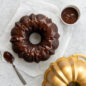 Baked Double Chocolate Bundt® Cake Mix, glazed