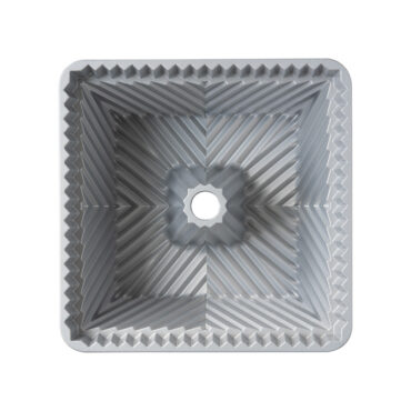 Interior of Bundt Squared Pan; overhead