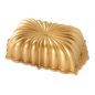 Classic Fluted Loaf Pan, gold exterior