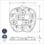 Apple Slice Cakelet Pan Dimensional Drawing