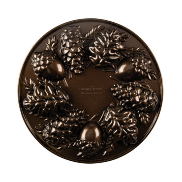 Nordic Ware Woodland Cakelet Pan, bronze aluminum with six tree-shaped cavities for individual cakes