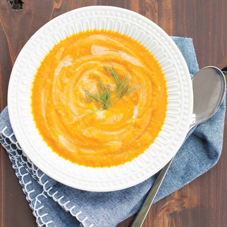 Carrot Soup with Lemon & Dill